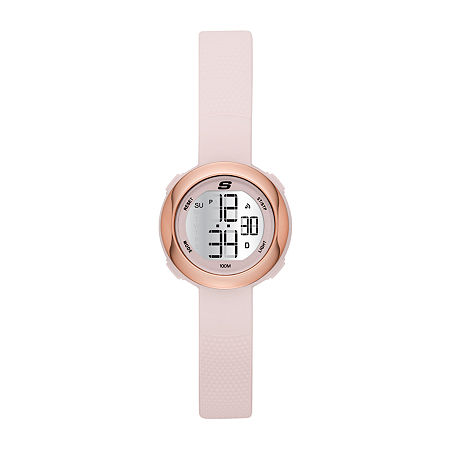 Skechers Sunridge Womens Digital Pink Strap Watch Sr2100, One Size