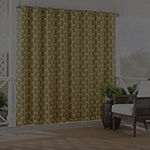 Waverly Pineapple Grove Light-Filtering Grommet Top Single Outdoor Curtain Panel