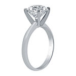Womens 3 CT. T.W. Lab Grown White Diamond 14K White Gold Round Solitaire Engagement Ring