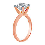 Womens 3 CT. T.W. Lab Grown White Diamond 14K Rose Gold Round Solitaire Engagement Ring