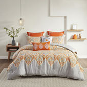 Intelligent Design Sabrina 4-Piece Orange Twin Comforter Set ID10