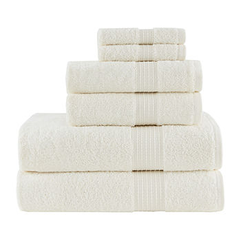 6-Piece White Bath Towel Set >100% GOTS Certified Organic Turkish
