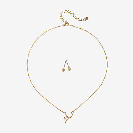 Bijoux Bar Zodiac Constellation 2-pc. 16 Inch Pendant Necklace, One Size, Yellow