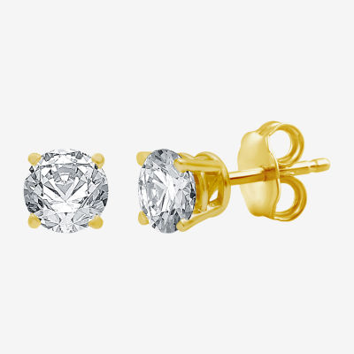 Deluxe Collection 1 CT. T.W. Genuine White Diamond 14K Gold 5.2mm Stud Earrings