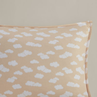 Intelligent Design Ellie Reversible Sunshine Printed 100% Cotton Quilt Set With Throw Pillow