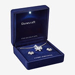 Sparkle Allure Light Up Box 2-pc. Cubic Zirconia Pure Silver Over Brass Flower Jewelry Set