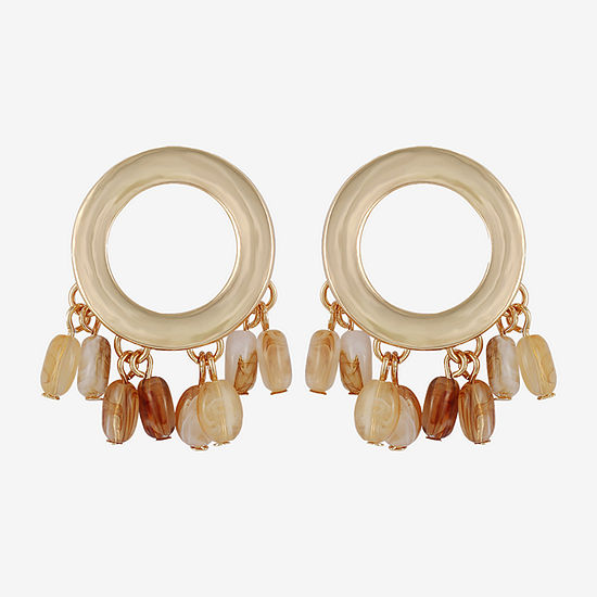 Mixit Dangle Beaded Round Drop Earrings