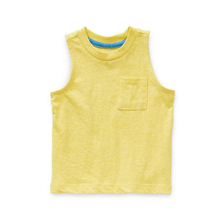 Okie Dokie Baby Boys Crew Neck Sleeveless Muscle T-Shirt, 3 Months, Yellow