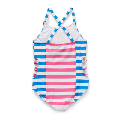 Juicy By Juicy Couture Little & Big Girls Striped One Piece Swimsuit