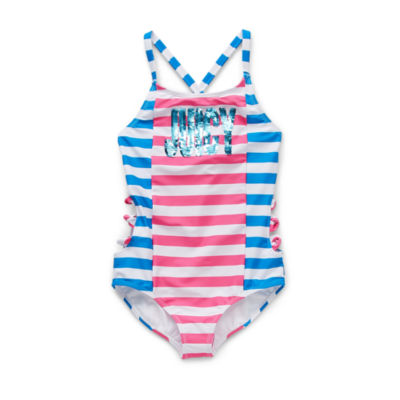 Juicy By Juicy Couture Little Big Kid Girls Striped One Piece