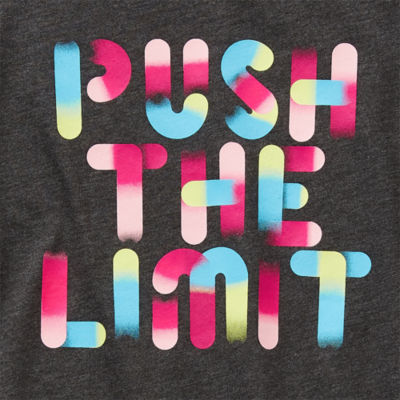 Xersion Little & Big Girls Crew Neck Short Sleeve Graphic T-Shirt