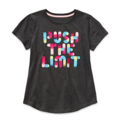 Xersion Little & Big Girls Crew Neck Short Sleeve Graphic T-Shirt