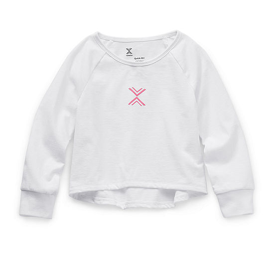 Xersion Toddler Girls Crew Neck Long Sleeve T-Shirt