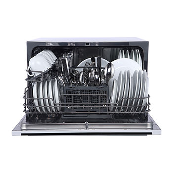 Farberware Professional FCD06ABBBKA 6-Pieces Countertop Dishwasher, Black 