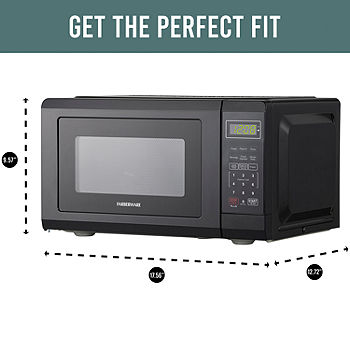 Farberware 0.7-cu ft 700-Watt Countertop Microwave (Black) in the  Countertop Microwaves department at