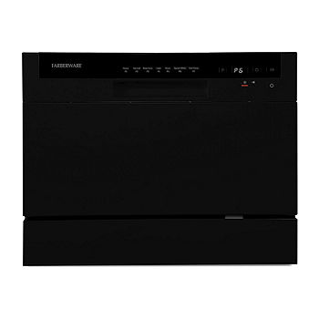 Farberware Professional Countertop Portable Dishwasher in Black with  6-Place Settings Capacity FCD06ABBBKA - The Home Depot