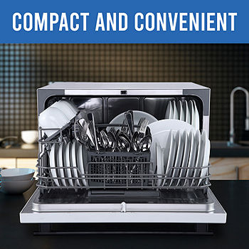 Farberware Professional FCD06ABBBKA 6-Pieces Countertop Dishwasher, Black