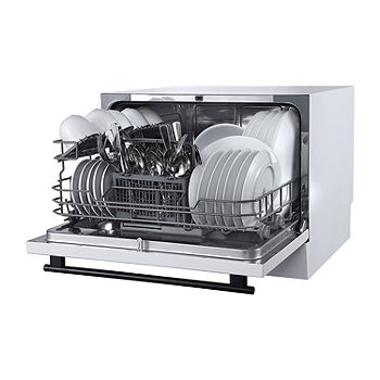 Farberware Professional White/Glass Door Countertop Dishwasher with 6-Place  Setting Capacity FCD06ASWWHC - The Home Depot