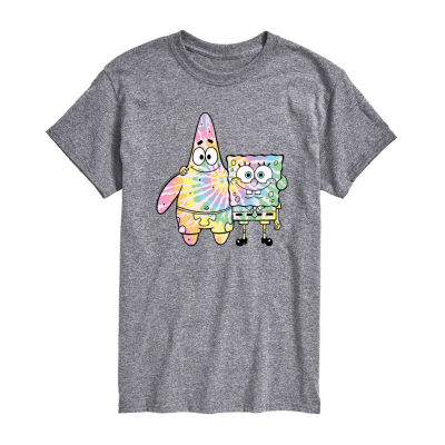 Mens Crew Neck Short Sleeve Classic Fit Spongebob Graphic T-Shirt