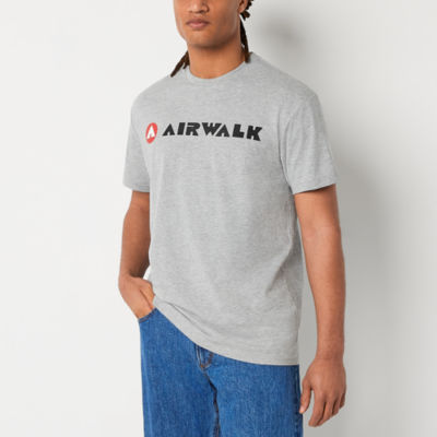 Airwalk Mens Crew Neck Short Sleeve Regular Fit Graphic T-Shirt