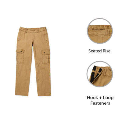 St. John's Bay Mens Adaptive Stretch Fabric Easy-on + Easy-off Seated Wear Straight Fit Cargo Pant