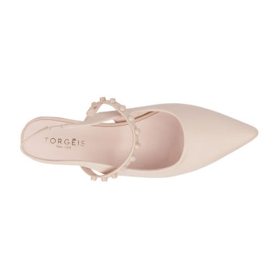 Torgeis Tamara Womens Pointed Closed Toe Kitten Heel Pumps