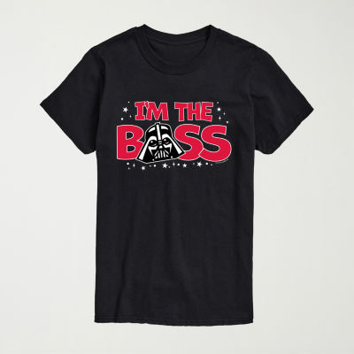 Novelty Mens Crew Neck Short Sleeve Regular Fit Star Wars Graphic T-Shirt