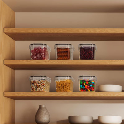 Sorbus Airtight Food Storage Containers With Locking Lids, Measuring Spoons & Labels 6-pc. Food Container