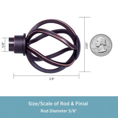 Kenney Cage 5/8 IN Adjustable Curtain Rod