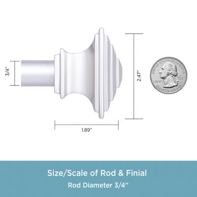 Kenney Mission Square 3/4 IN Adjustable Curtain Rod