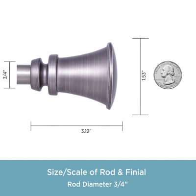 Kenney Nile Trumpet 3/4 IN Adjustable Curtain Rod