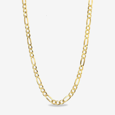 14K Gold Solid Figaro Chain Necklace