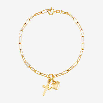 Cross Charm Bracelet, Christian Jewelry