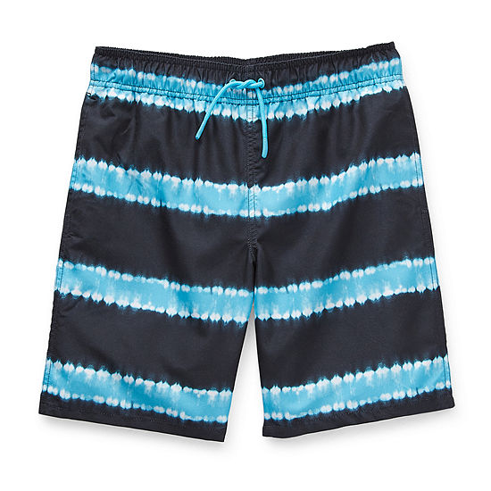 Thereabouts Little & Big Boys Striped Swim Trunks