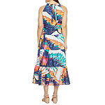 Isabel & Nina Sleeveless Tropical Print Maxi Dress