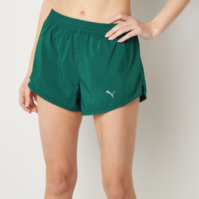 PUMA Womens Mid Rise Moisture Wicking Workout Shorts