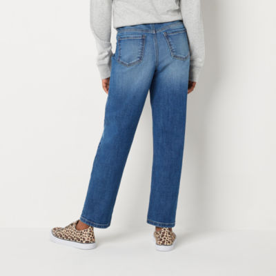 Thereabouts Little & Big Kid Girls Adaptive Adjustable Waist Stretch Fabric Straight Leg Jean