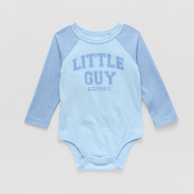 Okie Dokie Baby Boys Round Neck Long Sleeve Bodysuit