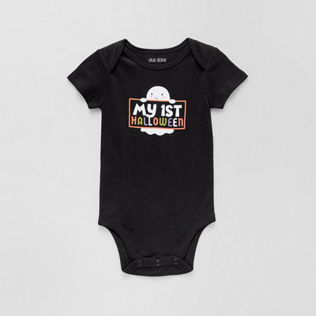 Okie Dokie Baby Girls Short Sleeve Bodysuit, 12 Months, Black