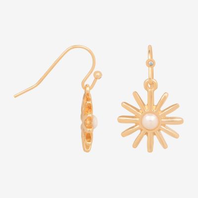 Bijoux Bar Womens Round Drop Earrings