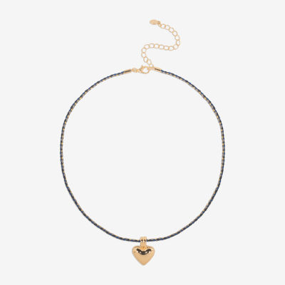 Bijoux Bar Womens Heart 16 Inch Pendant Necklace