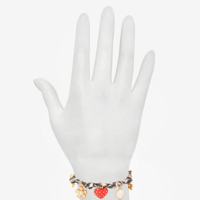 Bijoux Bar Womens Heart Charm Bracelet