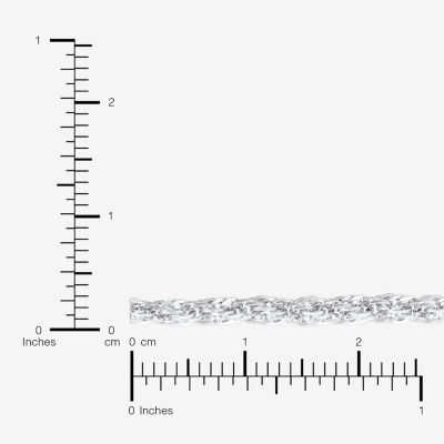 Womens 10K Gold Inch Rope Chain Necklace