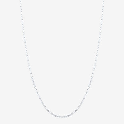 Womens 14K Gold Inch Box Chain Necklace