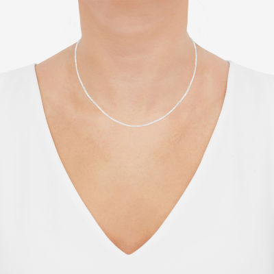 Womens 14K Gold Inch Box Chain Necklace