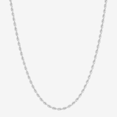 Womens 14K Gold Inch Rope Chain Necklace