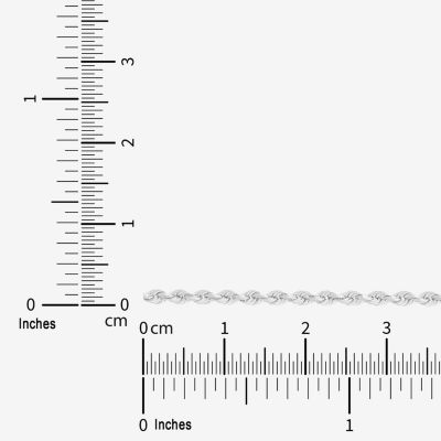 Womens 14K Gold Inch Rope Chain Necklace