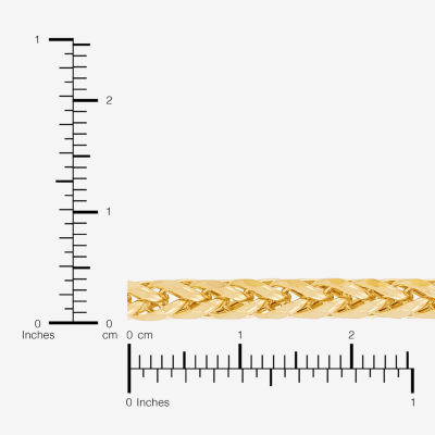 Womens 10K Gold Inch Wheat Chain Necklace