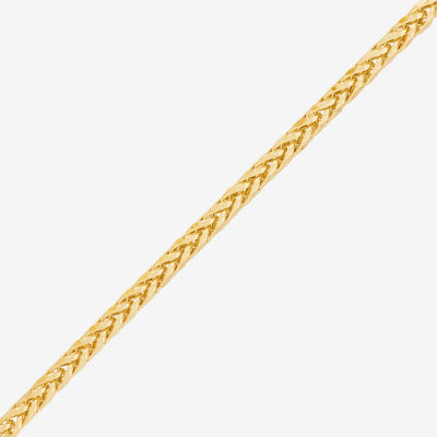 Womens 10K Gold Inch Wheat Chain Necklace
