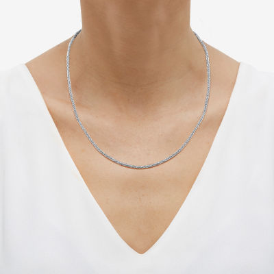 Womens 10K Gold Inch Rope Chain Necklace